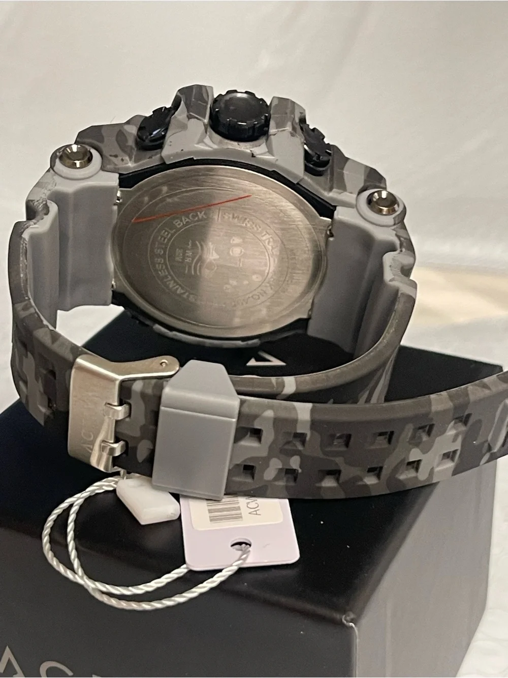 Activa Vulkor X Invicta Analog Digital Men's Watch - 53mm. Camouflage Grey Black